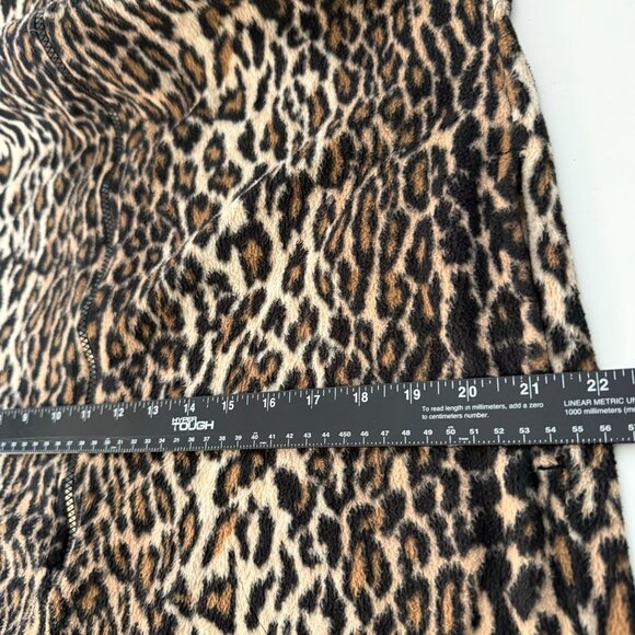 Nick Nora Leopard Print Adult Jumpsuit Pajamas Size L Hood Mittens Loungewear - Picture 10 of 12